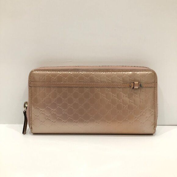 Gucci Beige Micro Guccissima Zip Around Long Wallet Sku#84596 (Gently used) - Picture 2 of 14